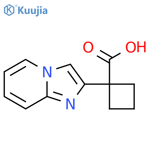 1-{imidazo1,2-apyridin-2-yl}cyclobutane-1-carboxylic acid structure