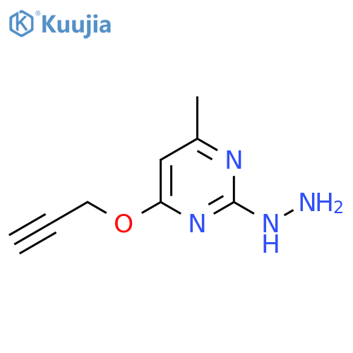 2-Hydrazinyl-4-methyl-6-(prop-2-yn-1-yloxy)pyrimidine structure