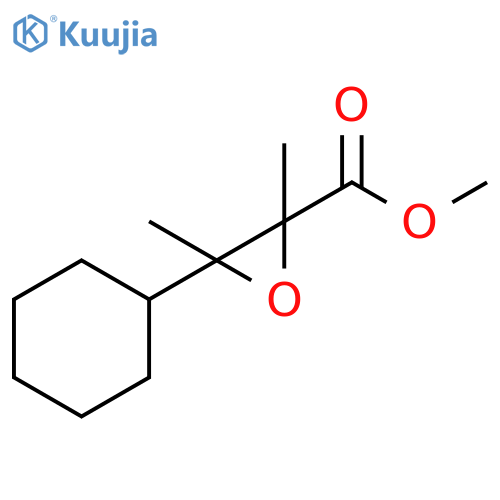 2-Oxiranecarboxylic acid, 3-cyclohexyl-2,3-dimethyl-, methyl ester structure