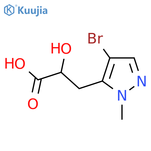 3-(4-bromo-1-methyl-1H-pyrazol-5-yl)-2-hydroxypropanoic acid structure