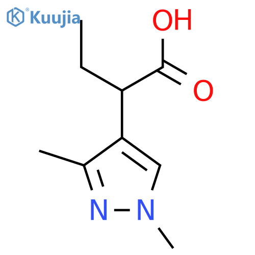 2-(1,3-Dimethyl-1H-pyrazol-4-yl)butanoic acid structure