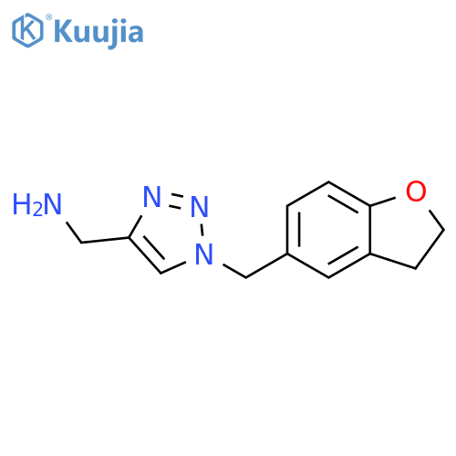 {1-[(2,3-dihydro-1-benzofuran-5-yl)methyl]-1H-1,2,3-triazol-4-yl}methanamine structure