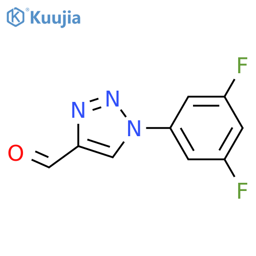 1-(3,5-difluorophenyl)-1H-1,2,3-triazole-4-carbaldehyde structure