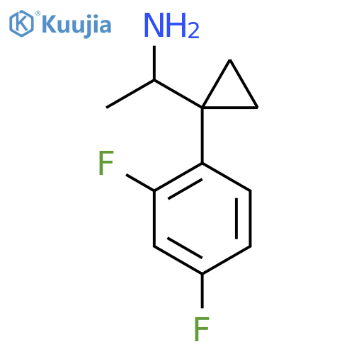 1-1-(2,4-difluorophenyl)cyclopropylethan-1-amine structure