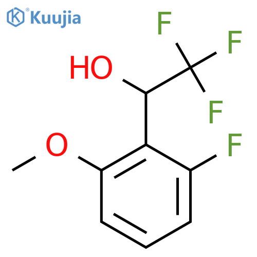 2,2,2-trifluoro-1-(2-fluoro-6-methoxyphenyl)ethan-1-ol structure