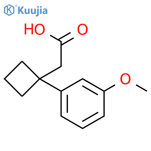 2-1-(3-methoxyphenyl)cyclobutylacetic acid structure
