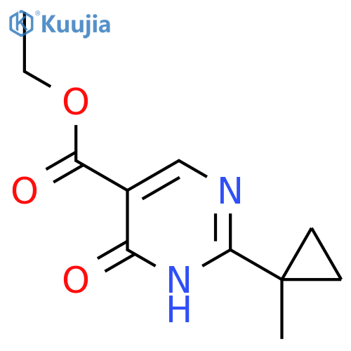ethyl 2-(1-methylcyclopropyl)-6-oxo-1H-pyrimidine-5-carboxylate structure