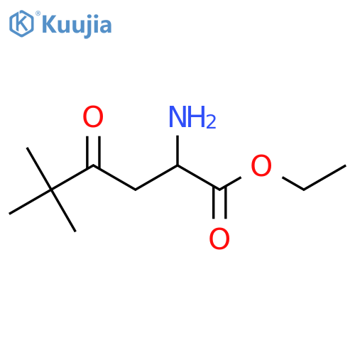 Ethyl 2-amino-5,5-dimethyl-4-oxohexanoate structure