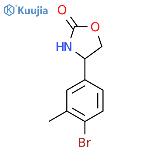 4-(4-bromo-3-methylphenyl)-1,3-oxazolidin-2-one structure