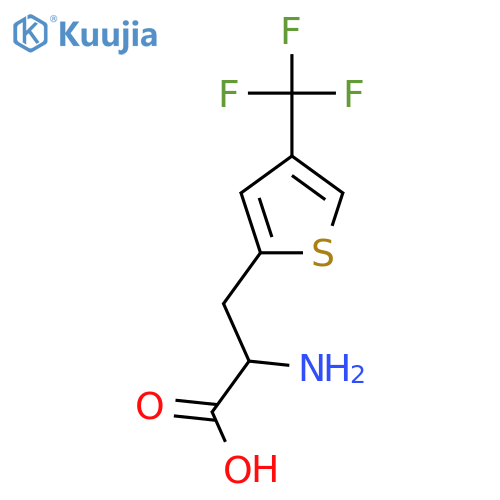 2-Amino-3-[4-(trifluoromethyl)thiophen-2-yl]propanoic acid structure