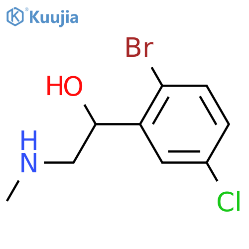 1-(2-bromo-5-chlorophenyl)-2-(methylamino)ethan-1-ol structure