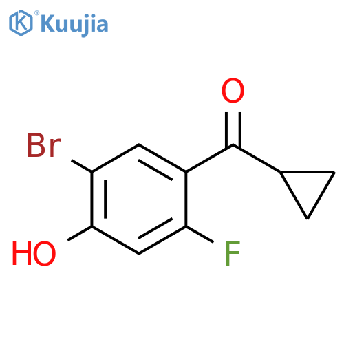 2-bromo-4-cyclopropanecarbonyl-5-fluorophenol structure