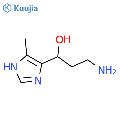3-amino-1-(4-methyl-1H-imidazol-5-yl)propan-1-ol structure