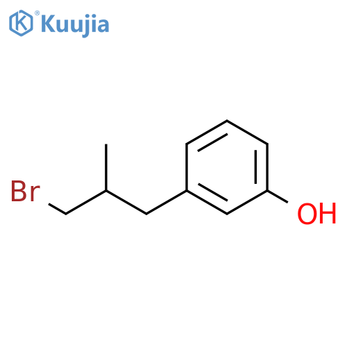 Phenol, 3-(3-bromo-2-methylpropyl)- structure