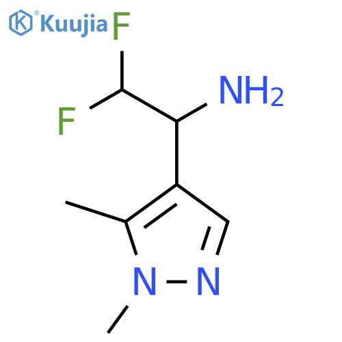 1-(1,5-dimethyl-1H-pyrazol-4-yl)-2,2-difluoroethan-1-amine structure