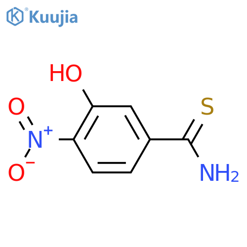 3-hydroxy-4-nitrobenzene-1-carbothioamide structure