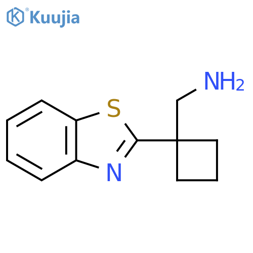 1-(1,3-benzothiazol-2-yl)cyclobutylmethanamine structure