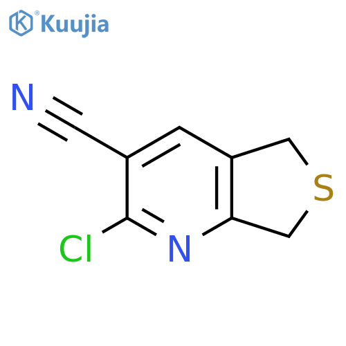 2-chloro-5H,7H-thieno3,4-bpyridine-3-carbonitrile structure