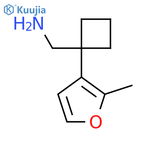1-(2-methylfuran-3-yl)cyclobutylmethanamine structure