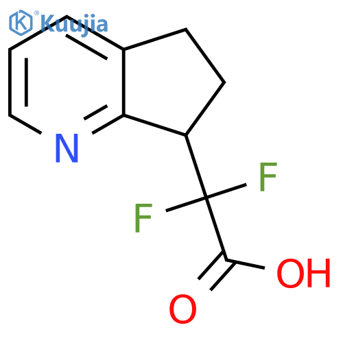 2-{5H,6H,7H-cyclopentabpyridin-7-yl}-2,2-difluoroacetic acid structure