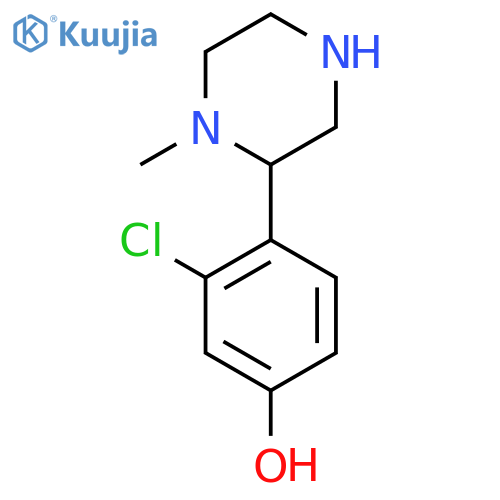 3-chloro-4-(1-methylpiperazin-2-yl)phenol structure