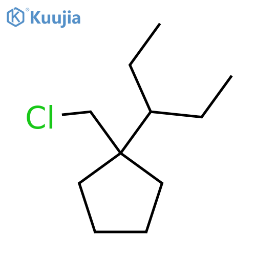 1-(Chloromethyl)-1-pentan-3-ylcyclopentane structure