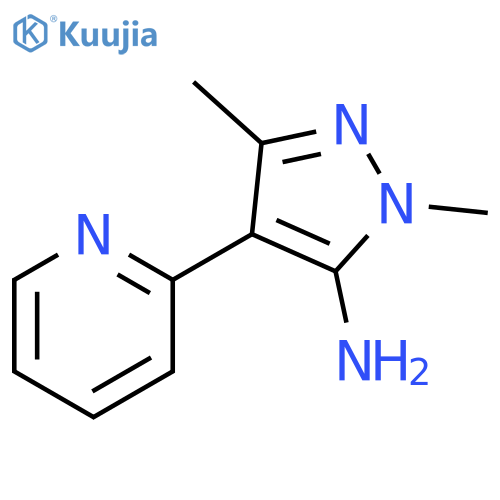 1,3-dimethyl-4-(pyridin-2-yl)-1H-pyrazol-5-amine structure