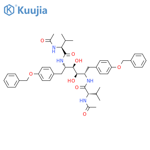 Butanamide,N,N'-[2,3-dihydroxy-1,4-bis[[4-(phenylmethoxy)phenyl]methyl]-1,4-butanediyl]bis[2-(acetylamino)-3-methyl-,[1S-[1R*(R*),2S*,3S*,4R*(R*)]]- (9CI) structure