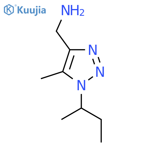 1-(butan-2-yl)-5-methyl-1H-1,2,3-triazol-4-ylmethanamine structure