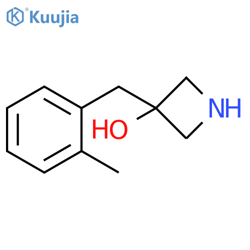3-(2-methylphenyl)methylazetidin-3-ol structure
