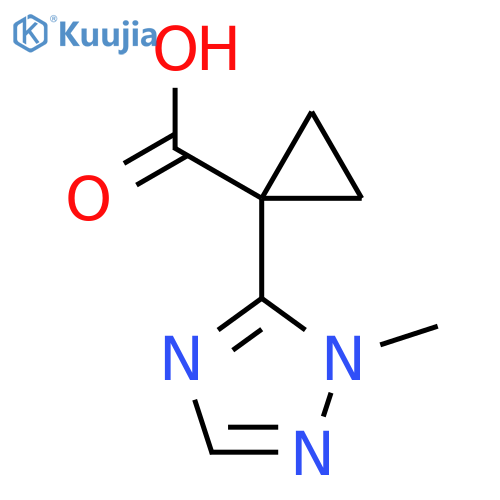1-(1-methyl-1H-1,2,4-triazol-5-yl)cyclopropane-1-carboxylic acid structure