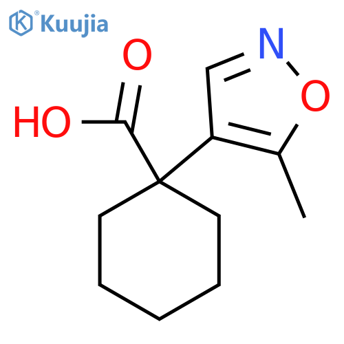 1-(5-methyl-1,2-oxazol-4-yl)cyclohexane-1-carboxylic acid structure