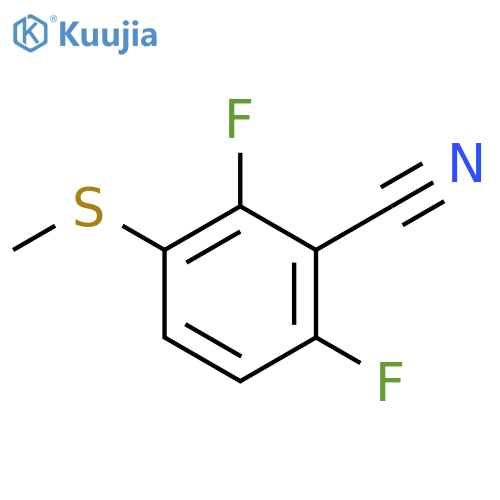 Benzonitrile, 2,6-difluoro-3-(methylthio)- structure