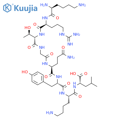 L-Leucine,L-lysyl-L-arginyl-L-threonylglycyl-L-glutaminyl-L-tyrosyl-L-lysyl- structure