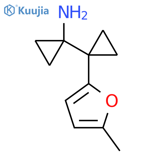 1-1-(5-methylfuran-2-yl)cyclopropylcyclopropan-1-amine structure