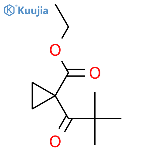 ethyl 1-(2,2-dimethylpropanoyl)cyclopropane-1-carboxylate structure