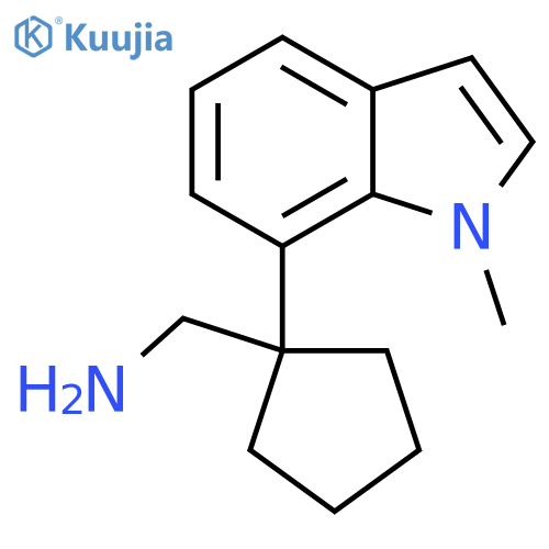 1-(1-methyl-1H-indol-7-yl)cyclopentylmethanamine structure
