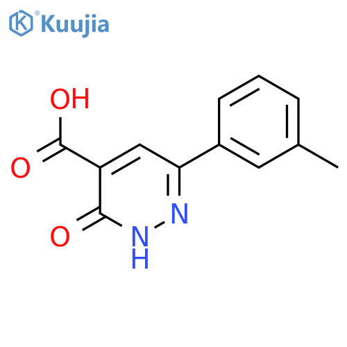 3-Oxo-6-(m-tolyl)-2,3-dihydropyridazine-4-carboxylic acid structure