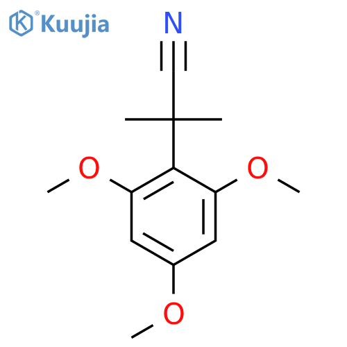 2-methyl-2-(2,4,6-trimethoxyphenyl)propanenitrile structure
