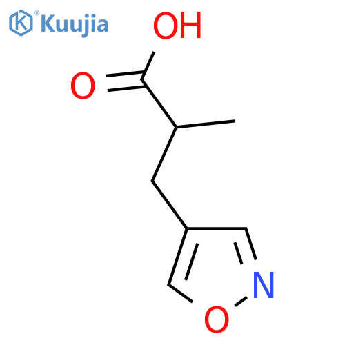 2-methyl-3-(1,2-oxazol-4-yl)propanoic acid structure