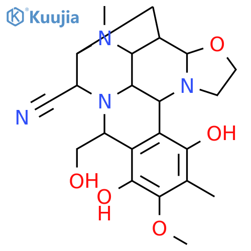 4,6-Methano-5H-benz[h]oxazolo[3,2-a]pyrazino[3,2,1-de][1,5]naphthyridine-7-carbonitrile,1,2,3a,4,4a,6,7,9,13b,13c-decahydro-10,13-dihydroxy-9-(hydroxymethyl)-11-methoxy-5,12-dimethyl-,(3aS,4R,4aS,6R,7S,9S,13bS,13cS)- (9CI) structure