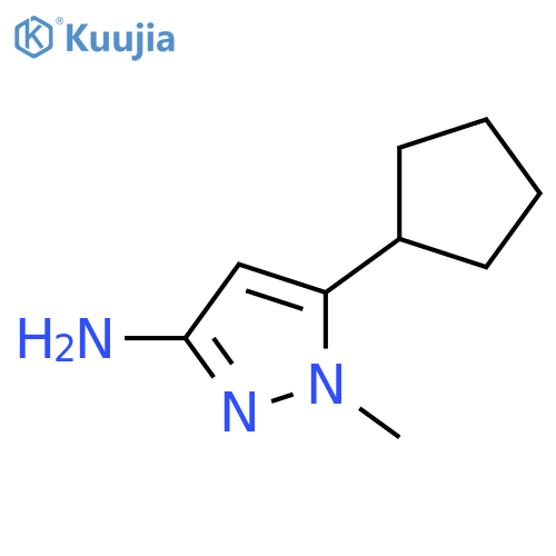 1H-Pyrazol-3-amine, 5-cyclopentyl-1-methyl- structure