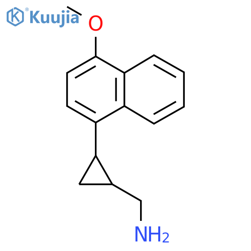 2-(4-methoxynaphthalen-1-yl)cyclopropylmethanamine structure