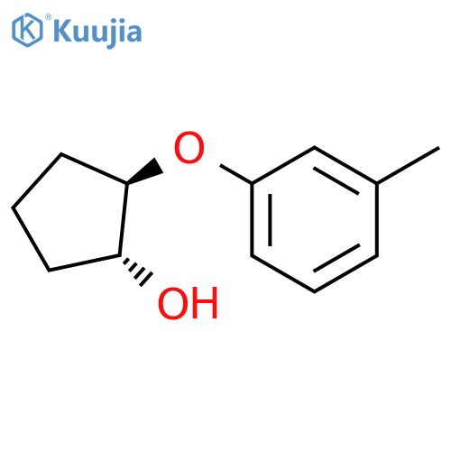 (1R,2R)-2-(3-methylphenoxy)cyclopentan-1-ol structure