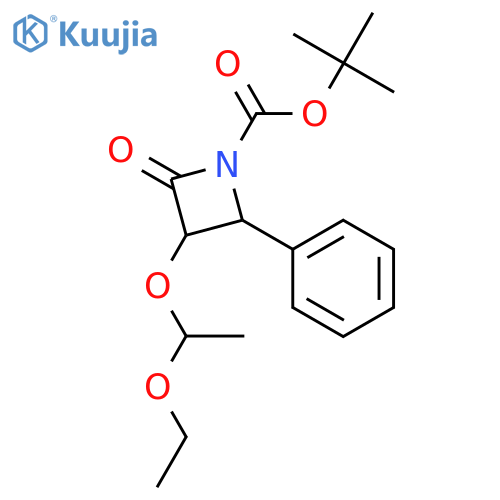 tert-\u200bButyl 3-\u200b(1-\u200bethoxyethoxy)\u200b-\u200b2-\u200boxo-\u200b4-\u200bphenylazetidine-\u200b1-\u200bcarboxylate structure