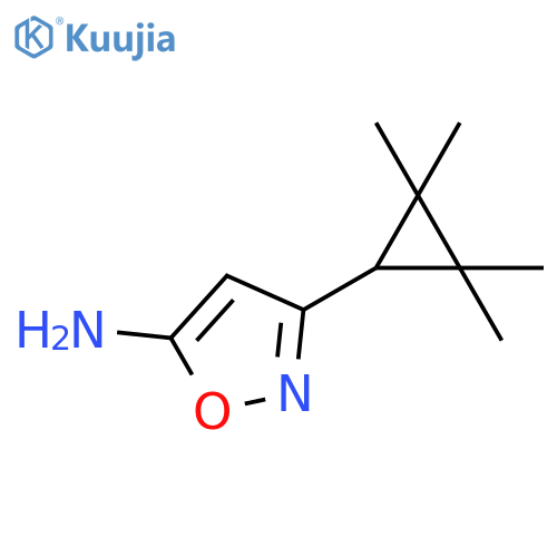 3-(2,2,3,3-tetramethylcyclopropyl)-1,2-oxazol-5-amine structure
