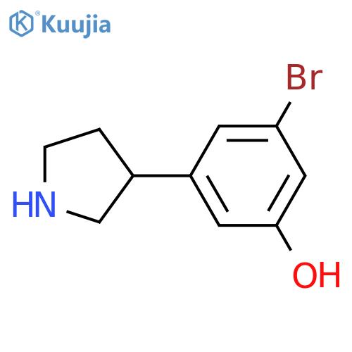 3-Bromo-5-(pyrrolidin-3-yl)phenol structure