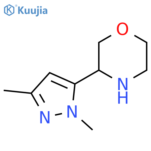 3-(1,3-dimethyl-1H-pyrazol-5-yl)morpholine structure