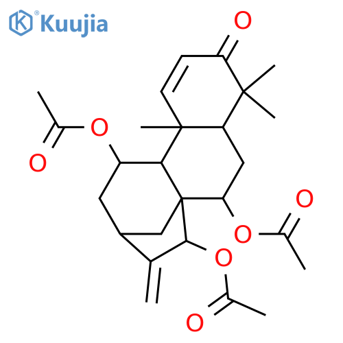 Kaura-1,16-dien-3-one,7,11,15-tris(acetyloxy)-, (7b,11b,15b)- (9CI) structure