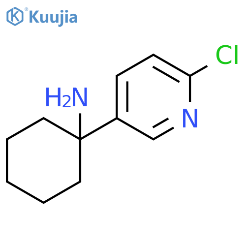 1-(6-chloropyridin-3-yl)cyclohexan-1-amine structure